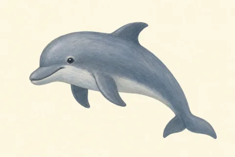 dolphin — the illustration on its card