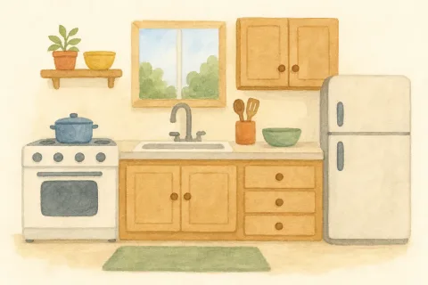 kitchen — the illustration on its card