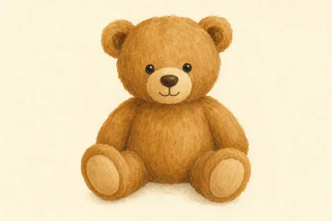 teddy bear — the illustration on its card