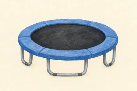trampoline — the illustration on its card