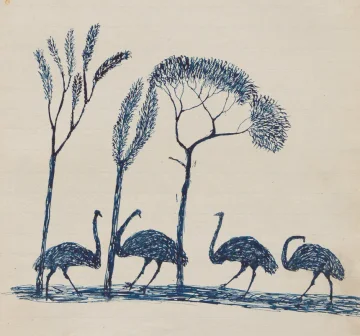 The Emus by Tommy McRae
