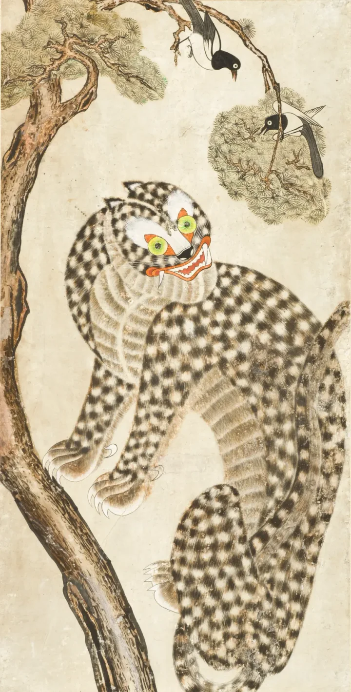 The Tiger and the Magpies, a Korean painting