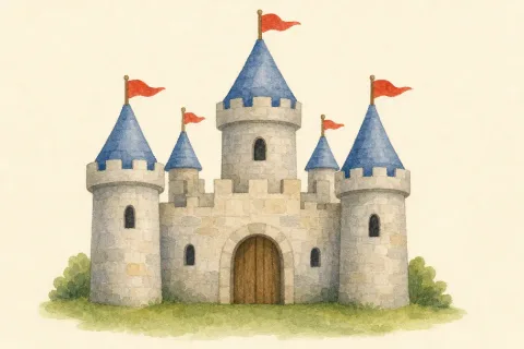 castle — the illustration on the castello card