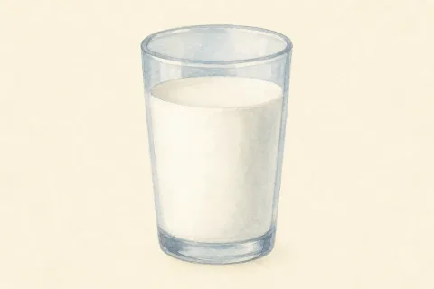 milk — the illustration on the leite card