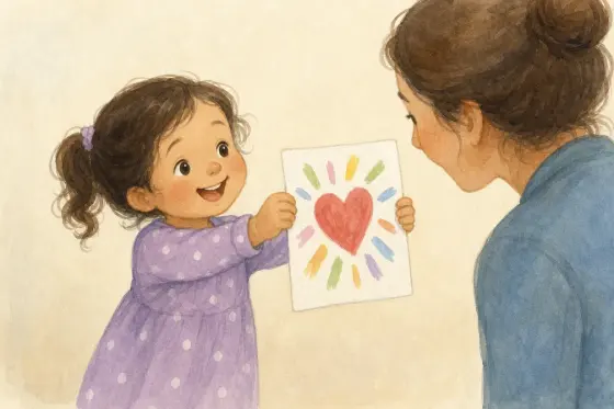 Look what I made! — the illustration on its card