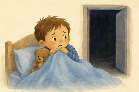 I'm afraid of the dark. — the illustration on its card
