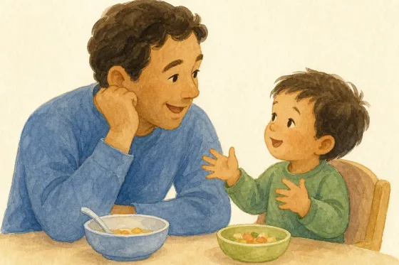 Tell me about your day. — the illustration on its card
