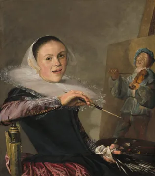 The Smiling Painter by Judith Leyster